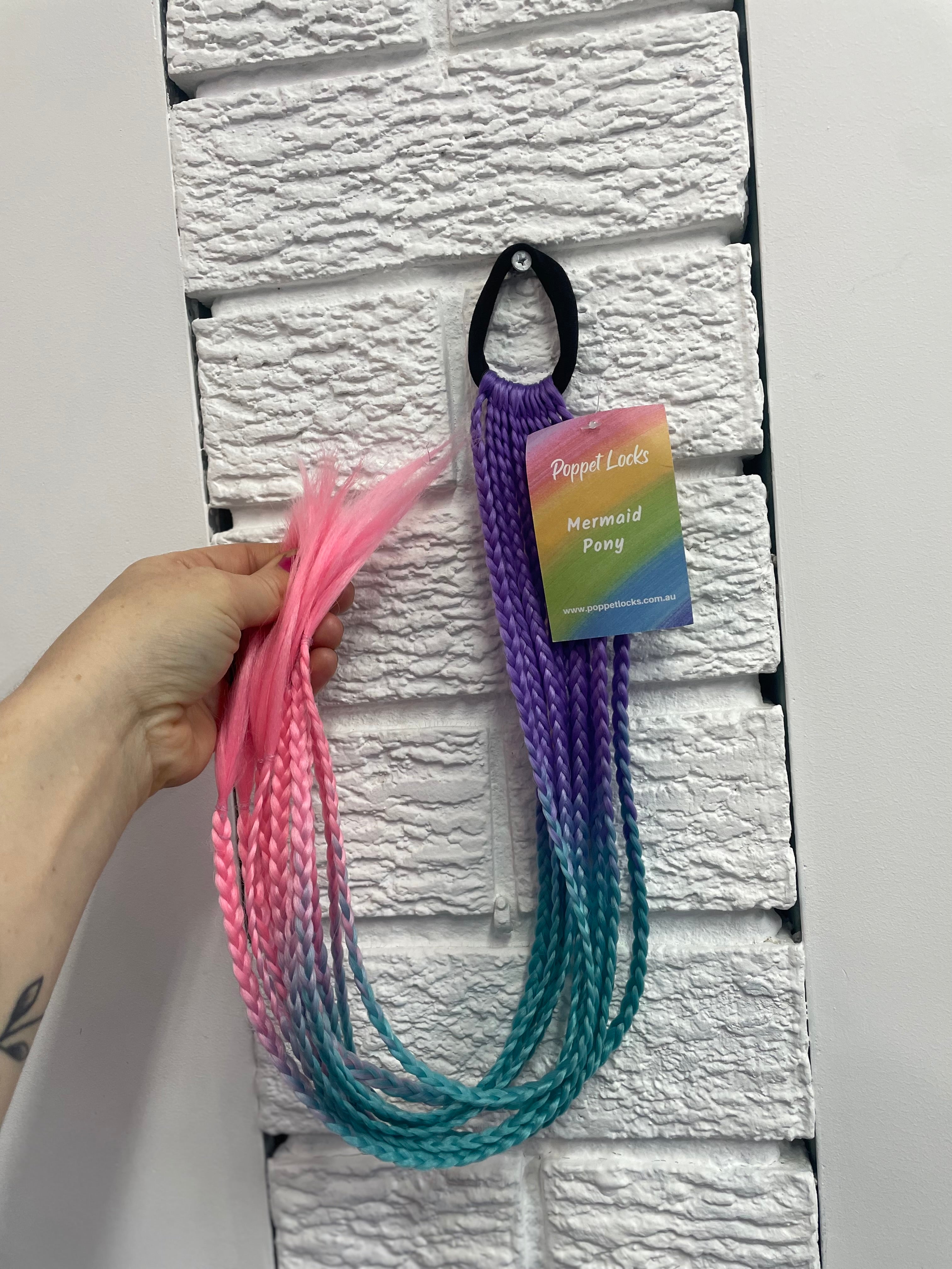 Poppet Locks Plaited Mermaid Pony