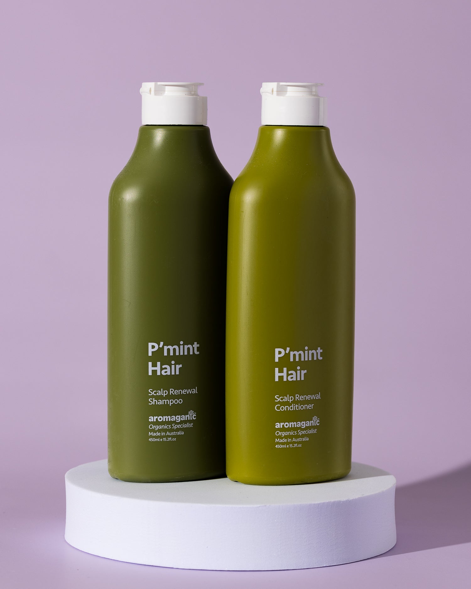 Aromaganic Pmint Hair Scalp Renewal Shampoo & Conditioner Duo Pack