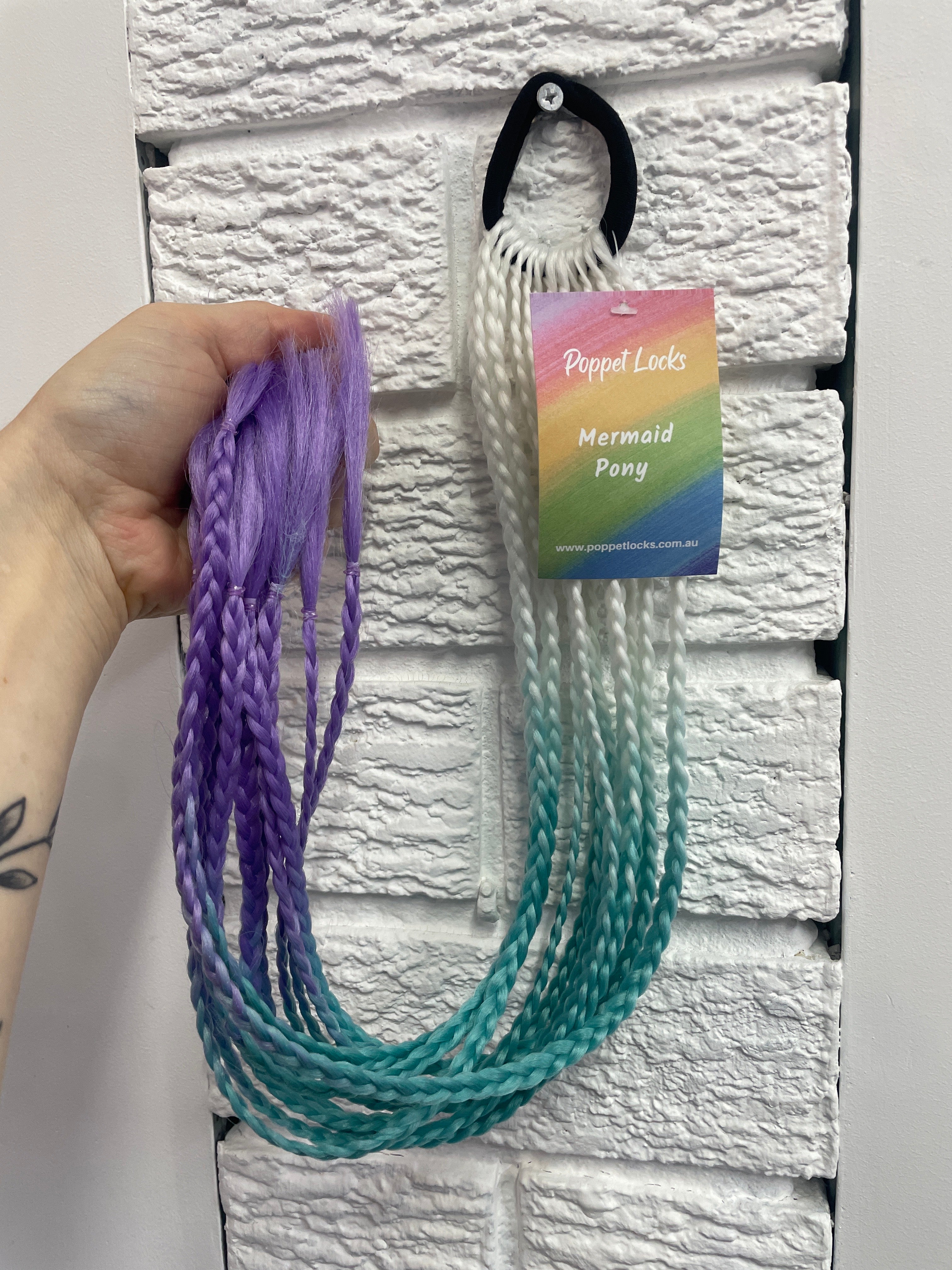 Poppet Locks Plaited Mermaid Pony