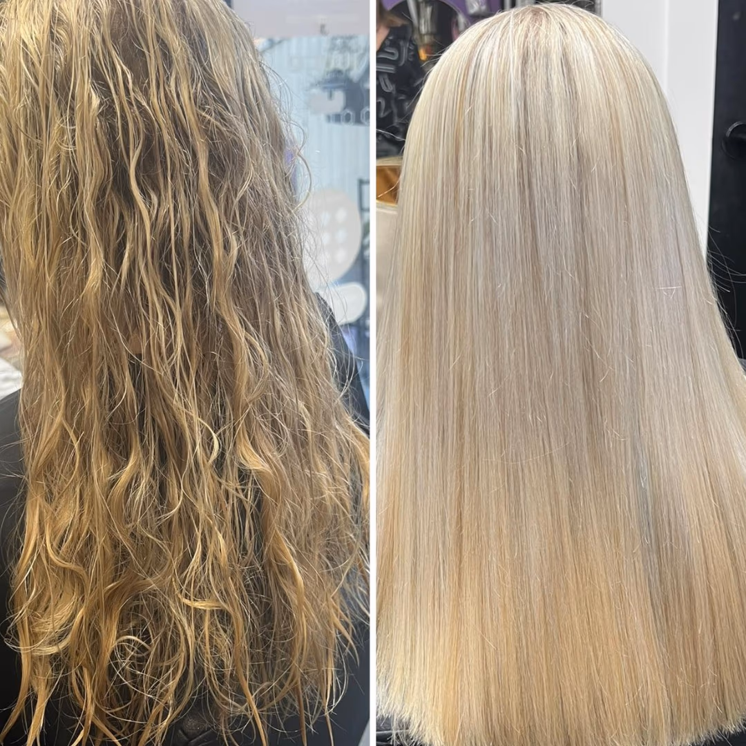Before and after smoothing treatment