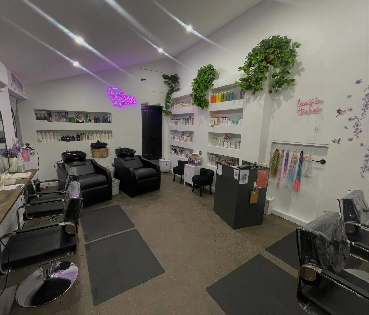 Hair Pinns salon interior in Bangor