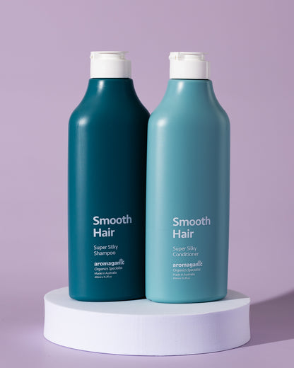 Aromaganic Smooth Hair Super Silky Shampoo &amp; Conditioner Duo Pack