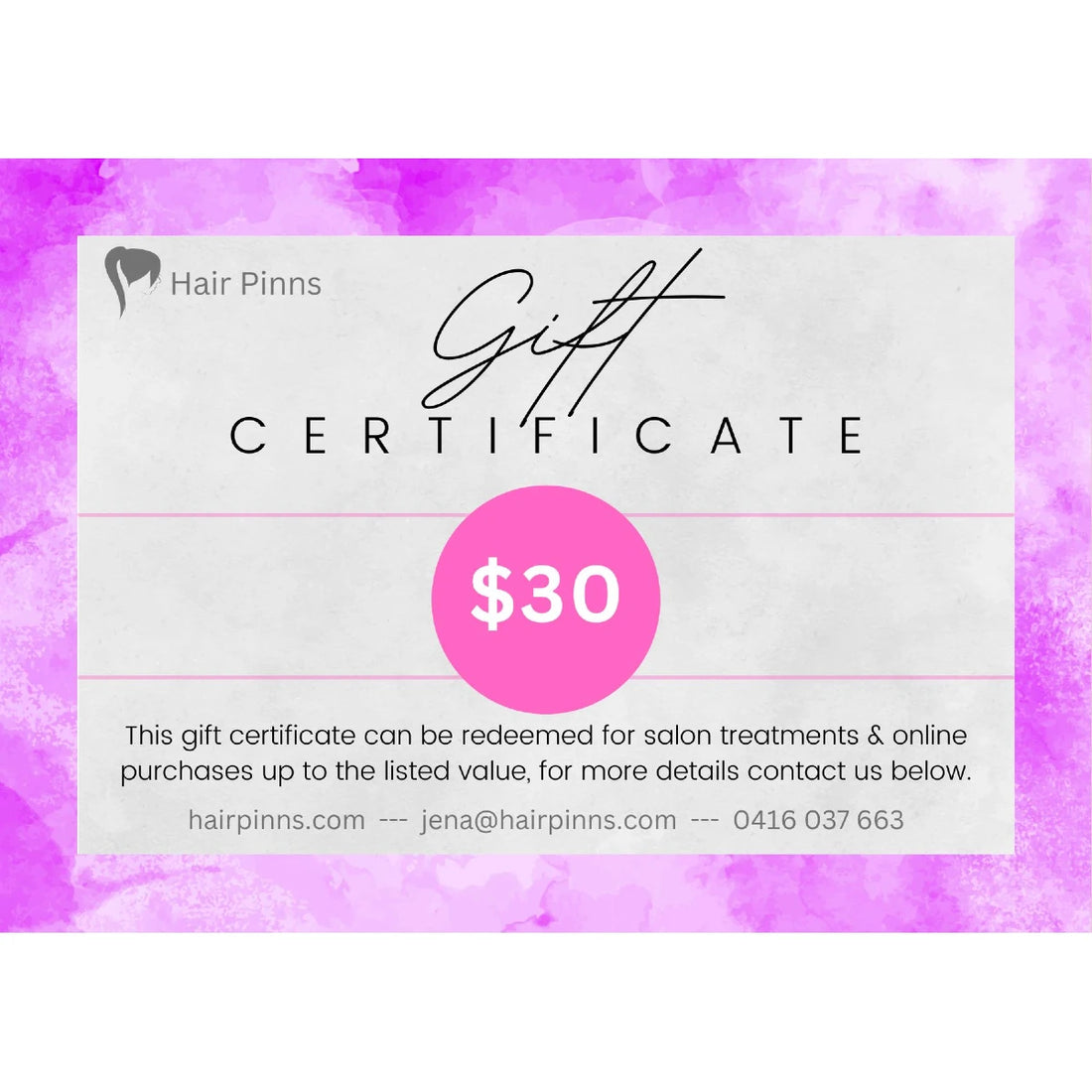 Hair Pinns Gift Card