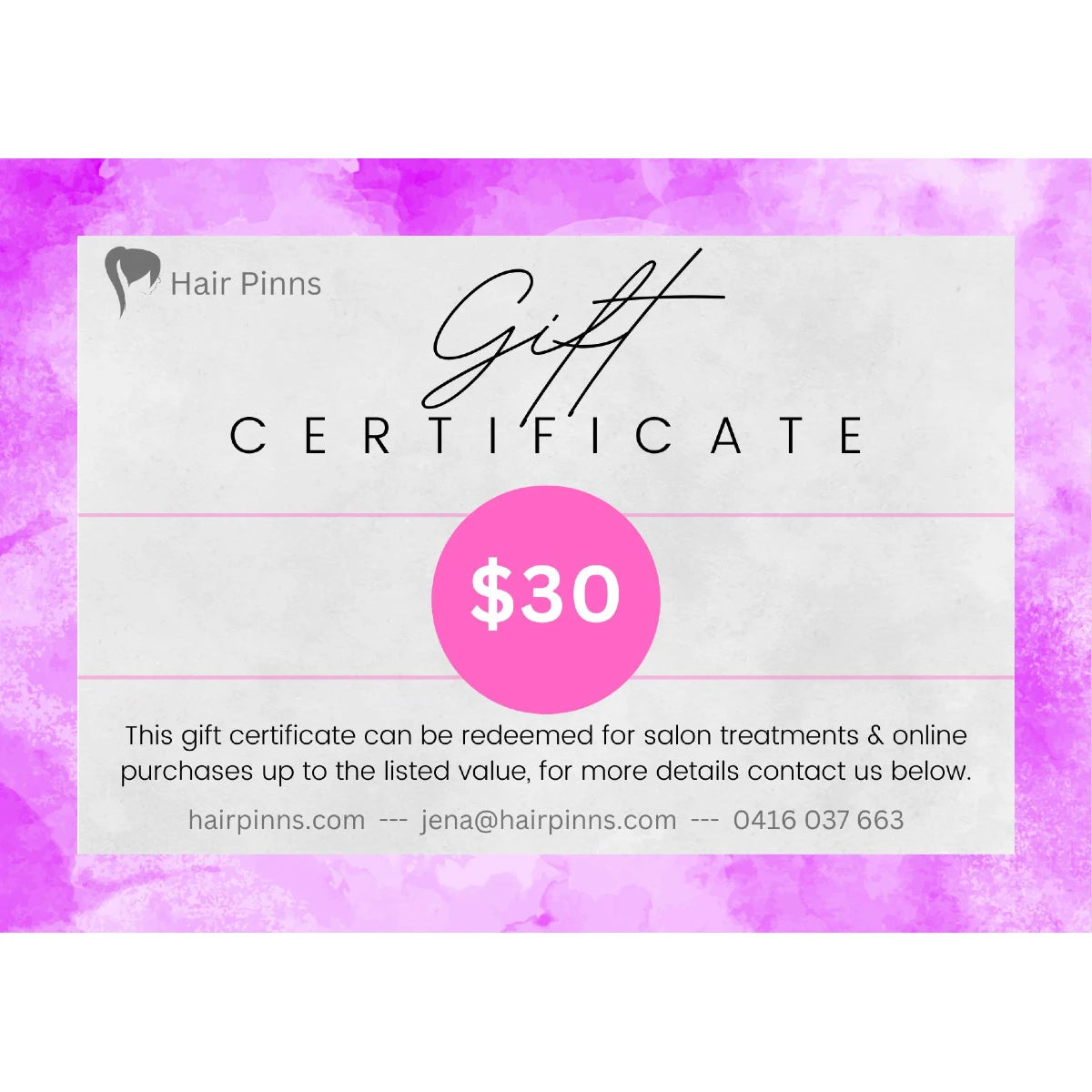 Hair Pinns Gift Card